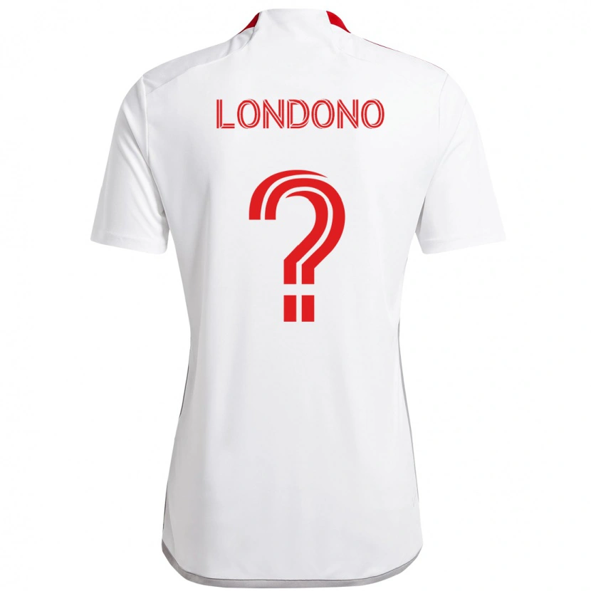 Danxen Męski Tyler Londono #0 Biały Czerwony Wyjazdowa Koszulka 2025/26 Koszulki Klubowe