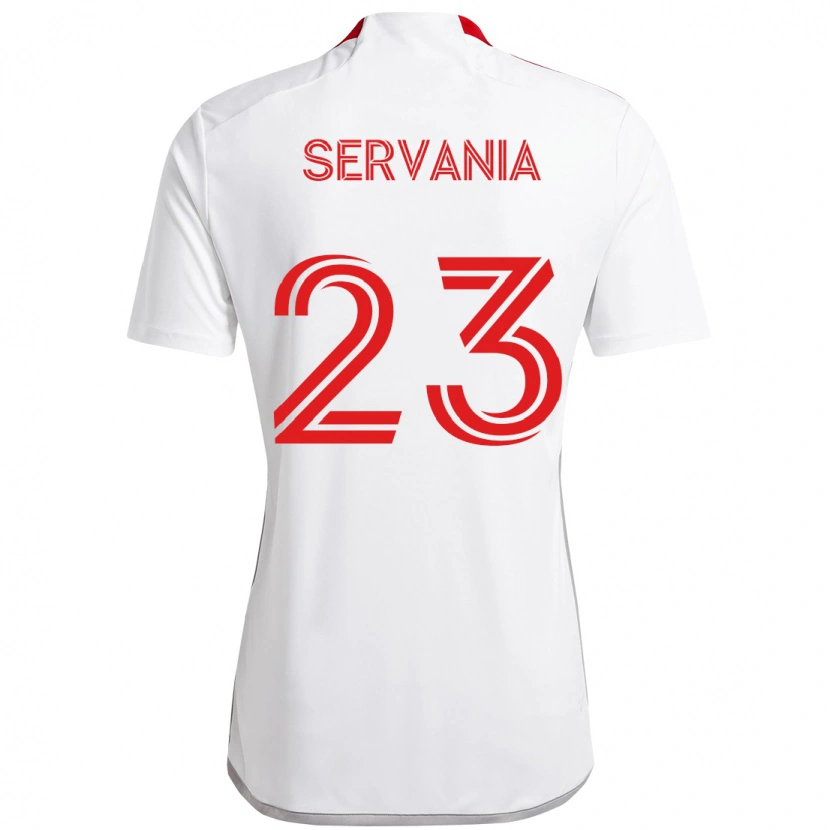 Danxen Męski Brandon Servania #23 Czerwony Biały Wyjazdowa Koszulka 2025/26 Koszulki Klubowe