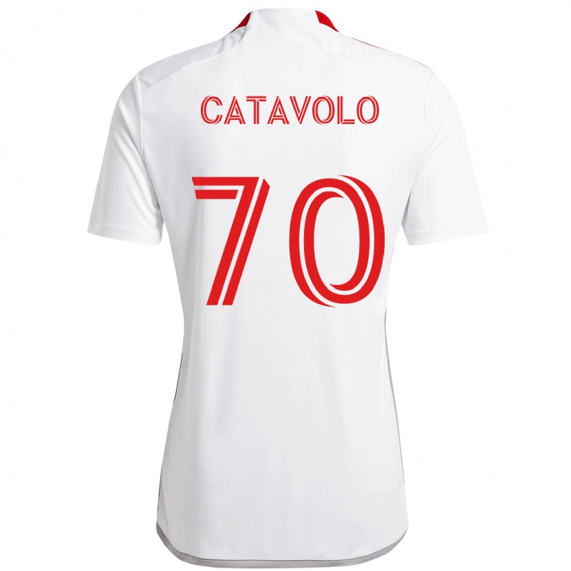 Danxen Męski Matthew Catavolo #70 Czerwony Biały Wyjazdowa Koszulka 2025/26 Koszulki Klubowe