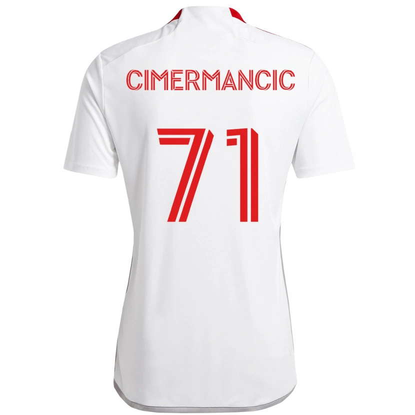 Danxen Męski Markus Cimermancic #71 Czerwony Biały Wyjazdowa Koszulka 2025/26 Koszulki Klubowe