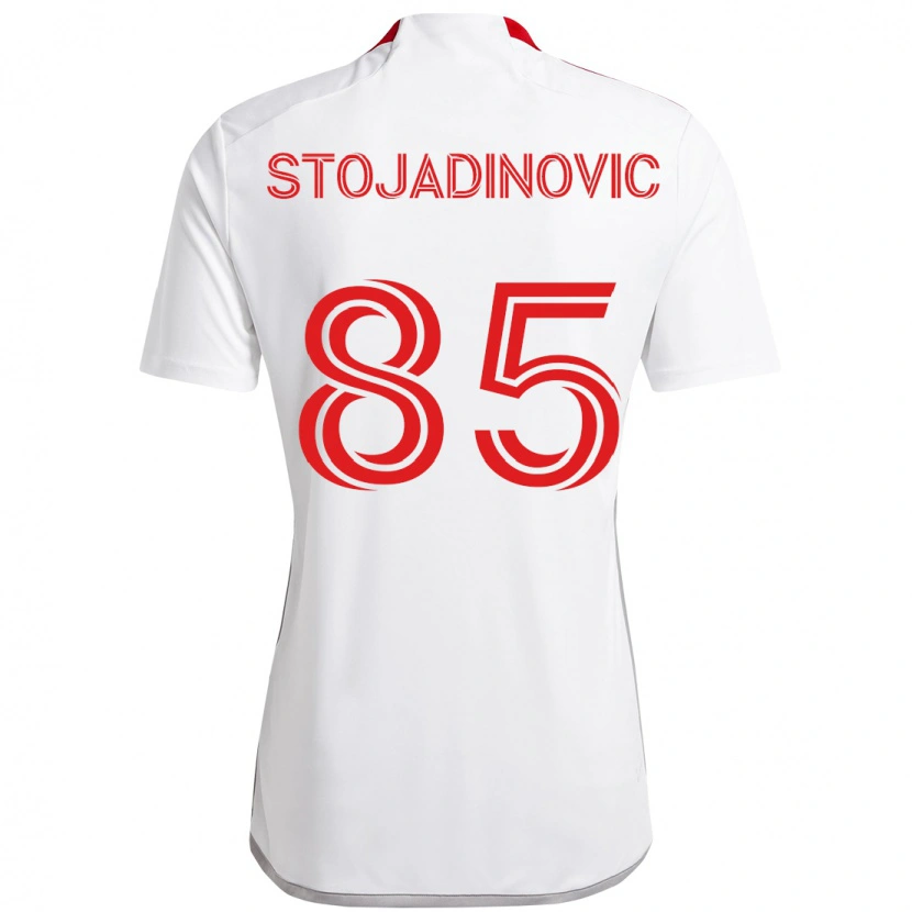Danxen Męski Marko Stojadinovic #85 Czerwony Biały Wyjazdowa Koszulka 2025/26 Koszulki Klubowe