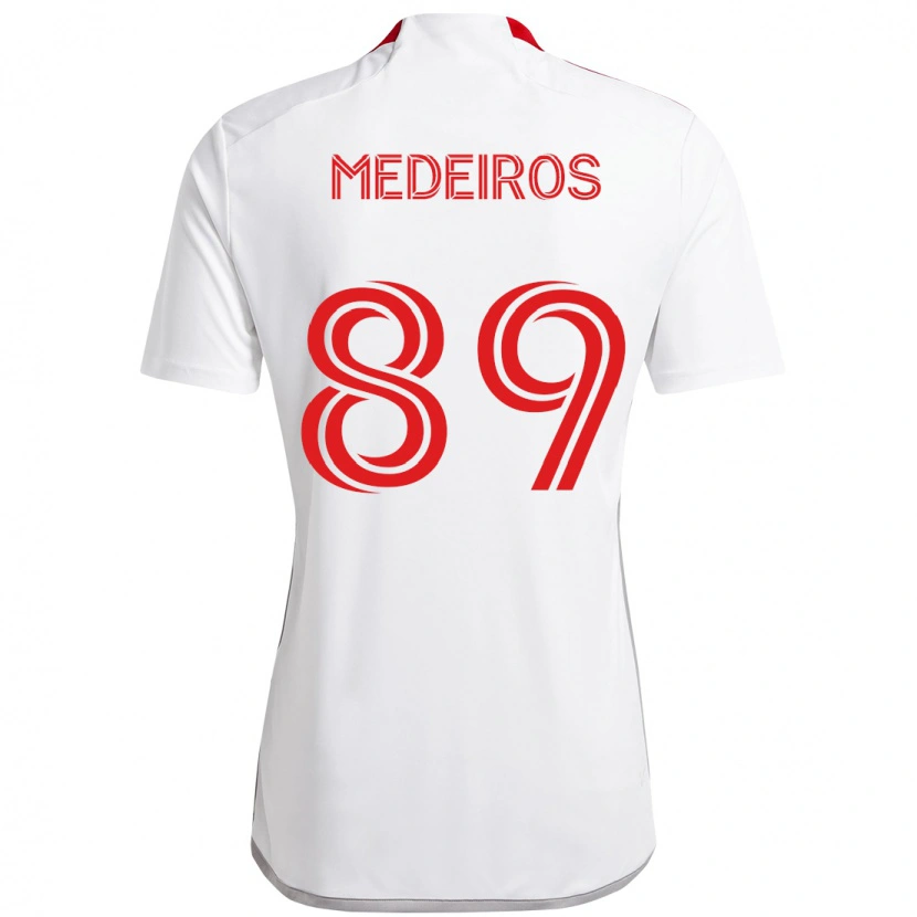 Danxen Męski Matthew Medeiros #89 Czerwony Biały Wyjazdowa Koszulka 2025/26 Koszulki Klubowe
