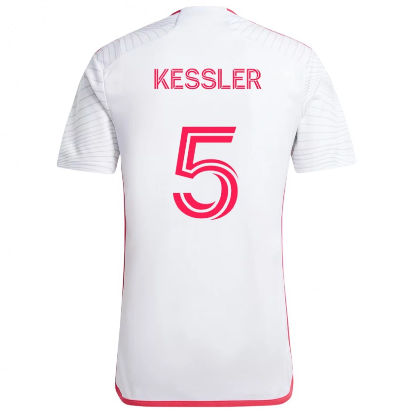 Danxen Męski Henry Kessler #5 Biały Magenta Wyjazdowa Koszulka 2025/26 Koszulki Klubowe