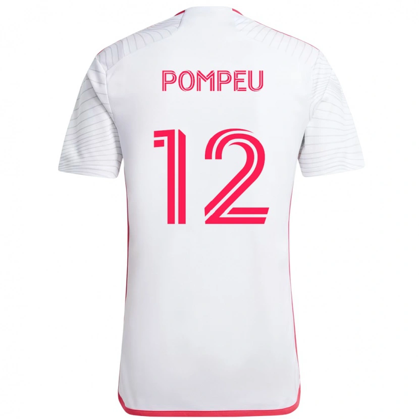 Danxen Męski Célio Pompeu #12 Biały Magenta Wyjazdowa Koszulka 2025/26 Koszulki Klubowe