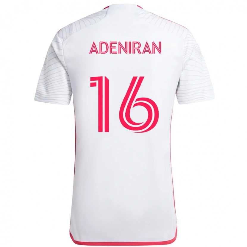 Danxen Męski Samuel Adeniran #16 Biały Magenta Wyjazdowa Koszulka 2025/26 Koszulki Klubowe