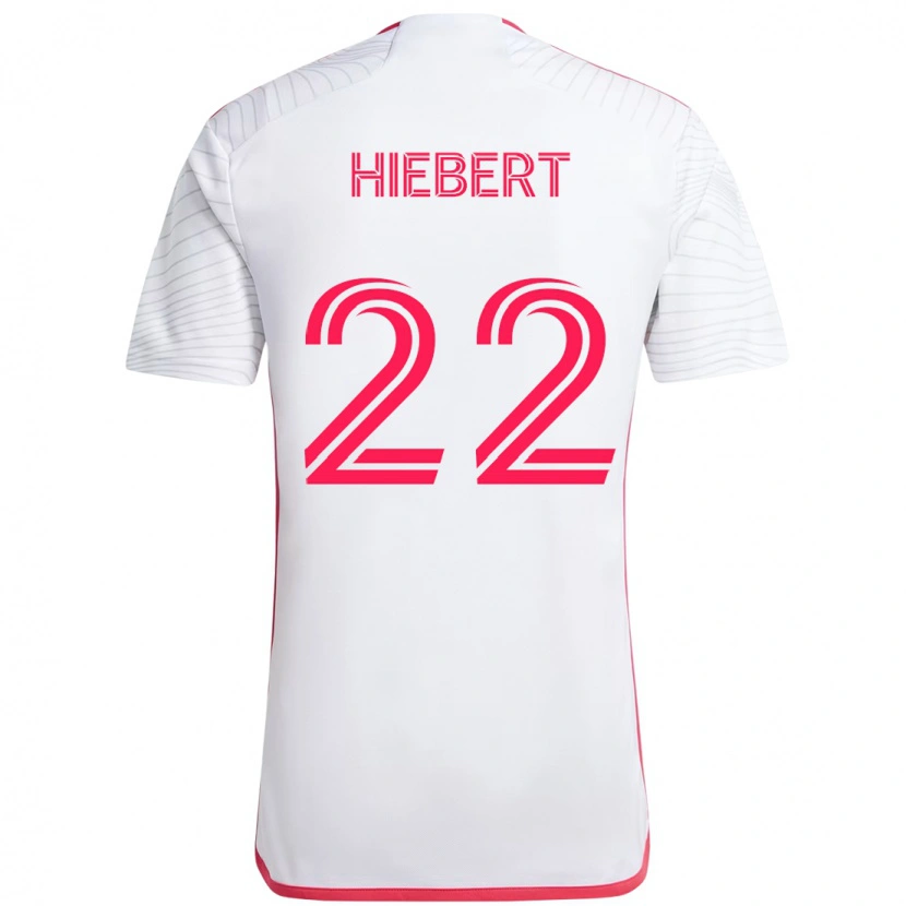 Danxen Męski Kyle Hiebert #22 Biały Magenta Wyjazdowa Koszulka 2025/26 Koszulki Klubowe