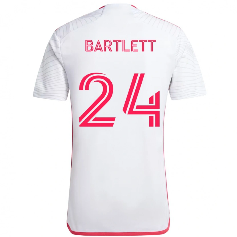 Danxen Męski Lucas Bartlett #24 Biały Magenta Wyjazdowa Koszulka 2025/26 Koszulki Klubowe