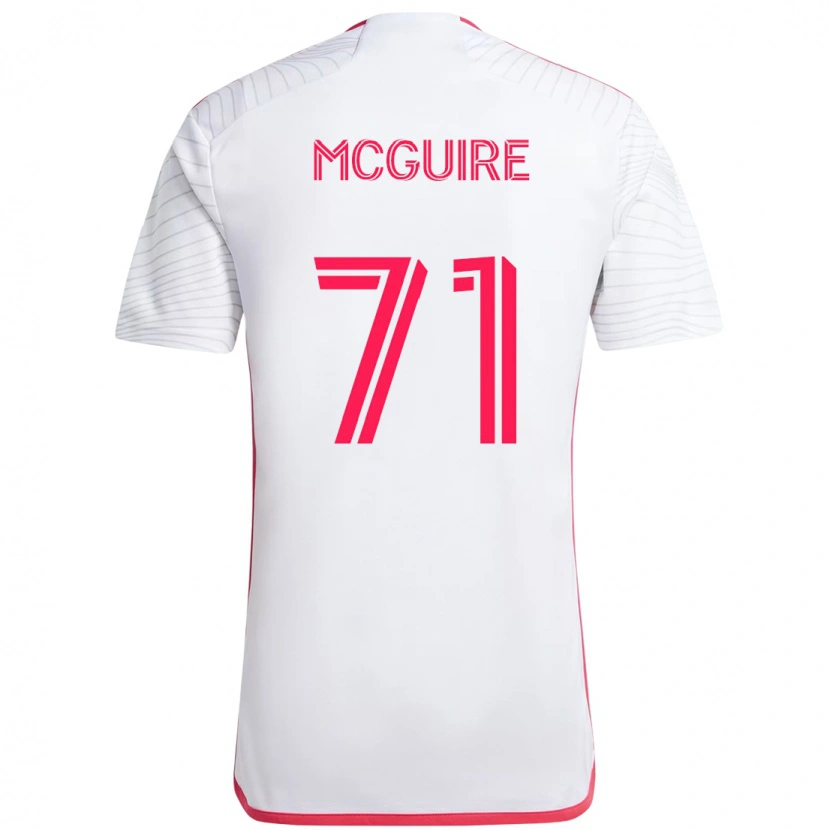 Danxen Męski Nolan Mcguire #71 Biały Magenta Wyjazdowa Koszulka 2025/26 Koszulki Klubowe
