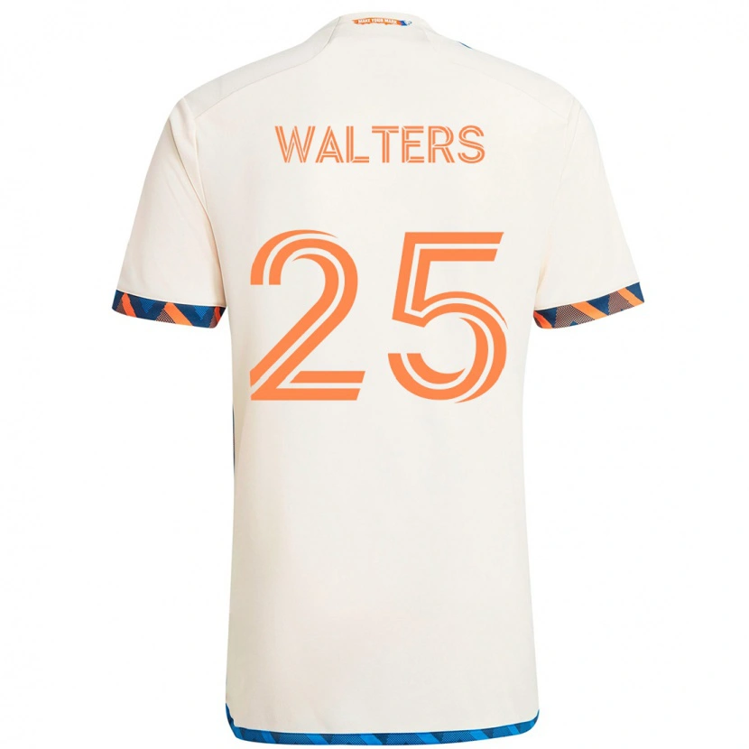 Danxen Męski Paul Walters #25 Biały Niebieski Pomarańczowy Wyjazdowa Koszulka 2025/26 Koszulki Klubowe