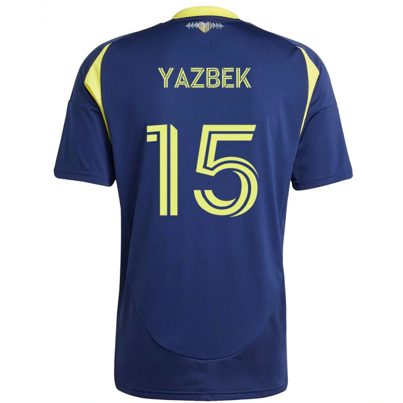 Danxen Męski Patrick Yazbek #15 Granatowy Żółty Wyjazdowa Koszulka 2025/26 Koszulki Klubowe