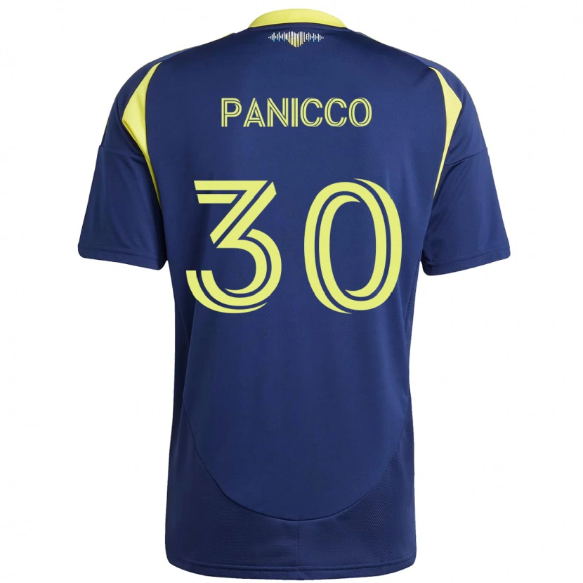 Danxen Męski Elliot Panicco #30 Żółty Granatowy Wyjazdowa Koszulka 2025/26 Koszulki Klubowe