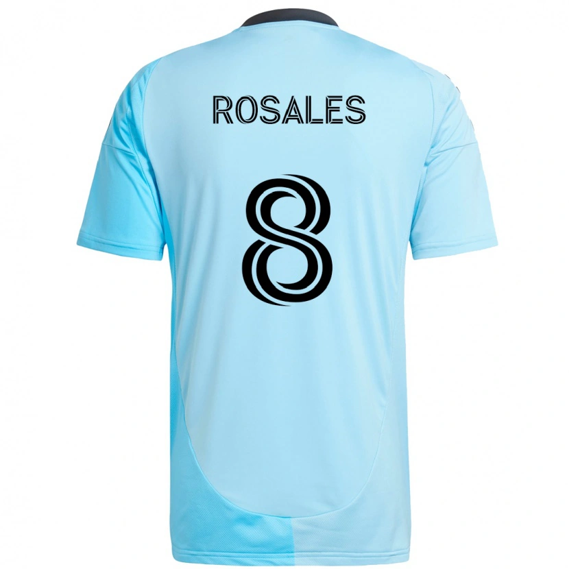 Danxen Męski Joseph Rosales #8 Czarny Niebieski Wyjazdowa Koszulka 2025/26 Koszulki Klubowe