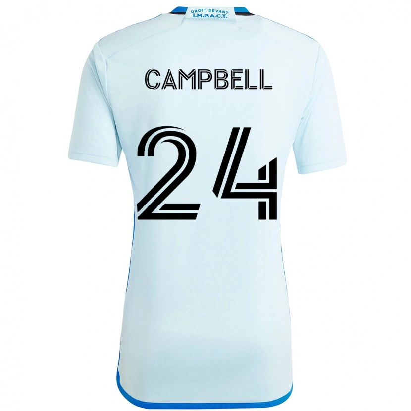 Danxen Męski George Campbell #24 Ciemnoniebieski Czarny Wyjazdowa Koszulka 2025/26 Koszulki Klubowe