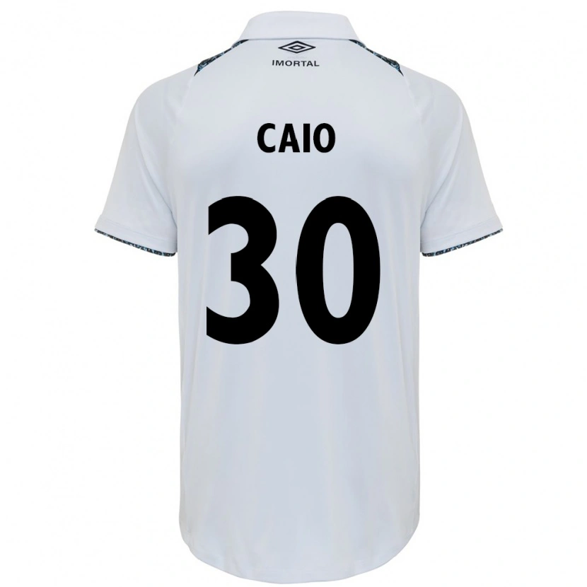 Danxen Męski Rodrigo Caio #30 Biały Niebieski Wyjazdowa Koszulka 2025/26 Koszulki Klubowe