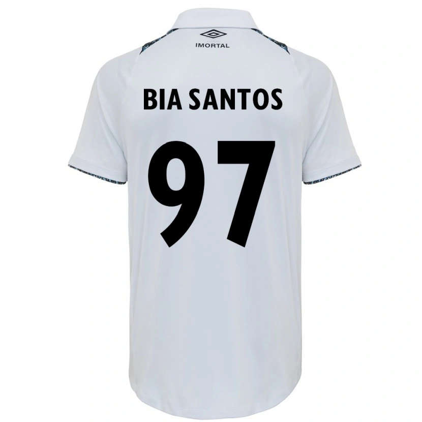 Danxen Męski Bia Santos #97 Biały Niebieski Wyjazdowa Koszulka 2025/26 Koszulki Klubowe