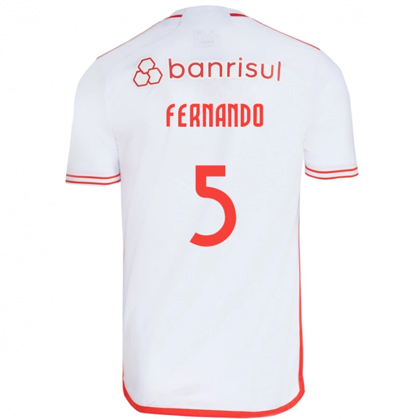 Danxen Męski Fernando #5 Czerwony Biały Wyjazdowa Koszulka 2025/26 Koszulki Klubowe