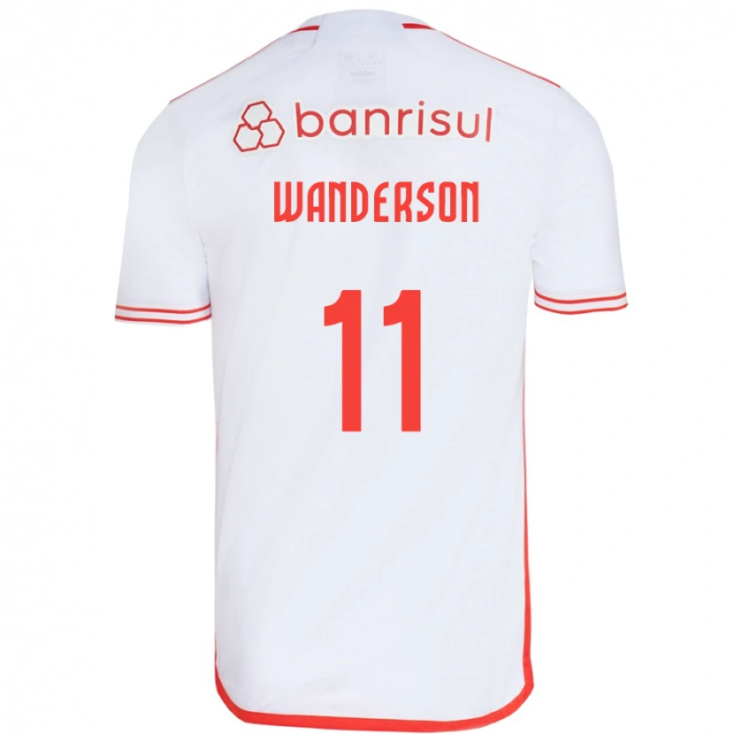 Danxen Męski Wanderson #11 Czerwony Biały Wyjazdowa Koszulka 2025/26 Koszulki Klubowe