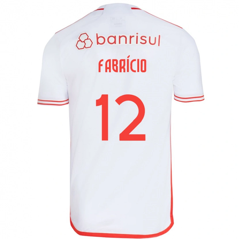 Danxen Męski Fabrício #12 Czerwony Biały Wyjazdowa Koszulka 2025/26 Koszulki Klubowe