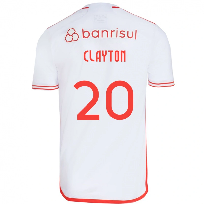 Danxen Męski Clayton #20 Czerwony Biały Wyjazdowa Koszulka 2025/26 Koszulki Klubowe