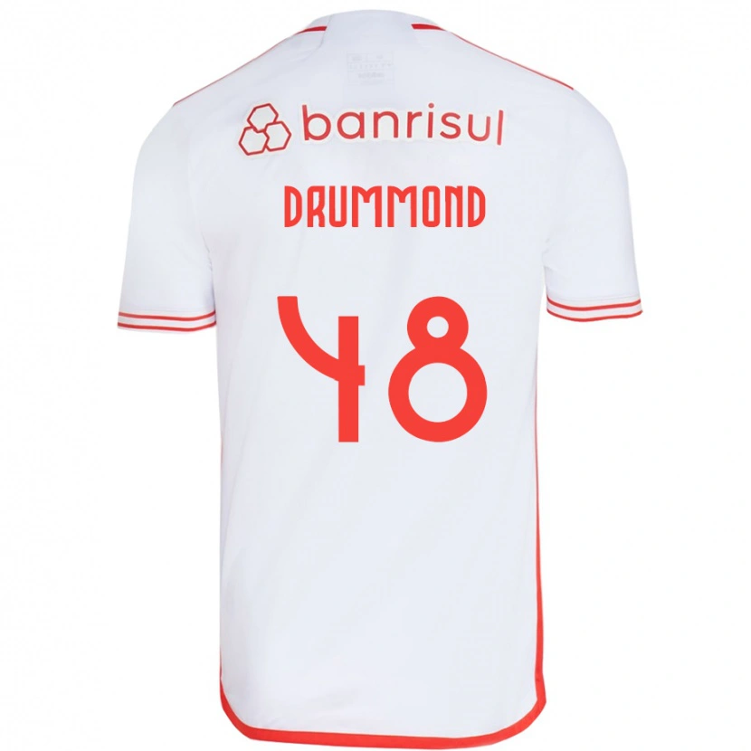 Danxen Męski Lucca Drummond #48 Biały Czerwony Wyjazdowa Koszulka 2025/26 Koszulki Klubowe