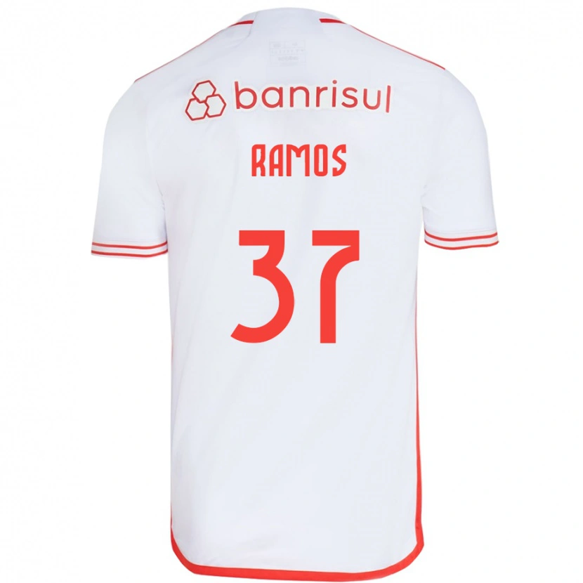 Danxen Męski Lucas Ramos #37 Czerwony Biały Wyjazdowa Koszulka 2025/26 Koszulki Klubowe
