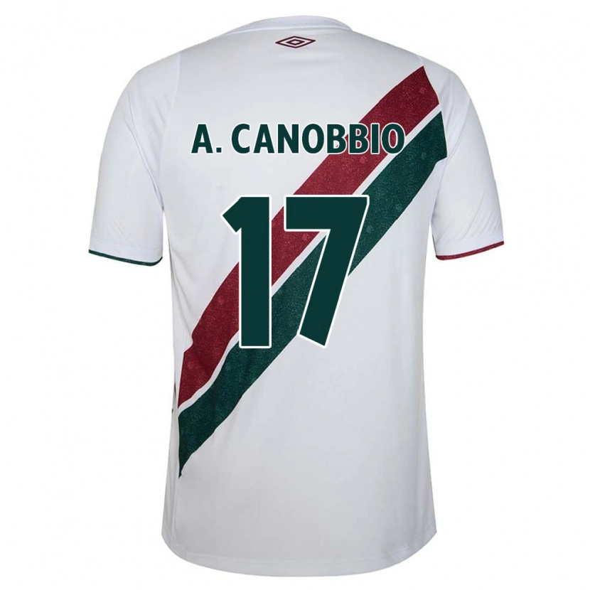 Danxen Męski Agustín Canobbio #17 Zielony Bordowy Biały Wyjazdowa Koszulka 2025/26 Koszulki Klubowe