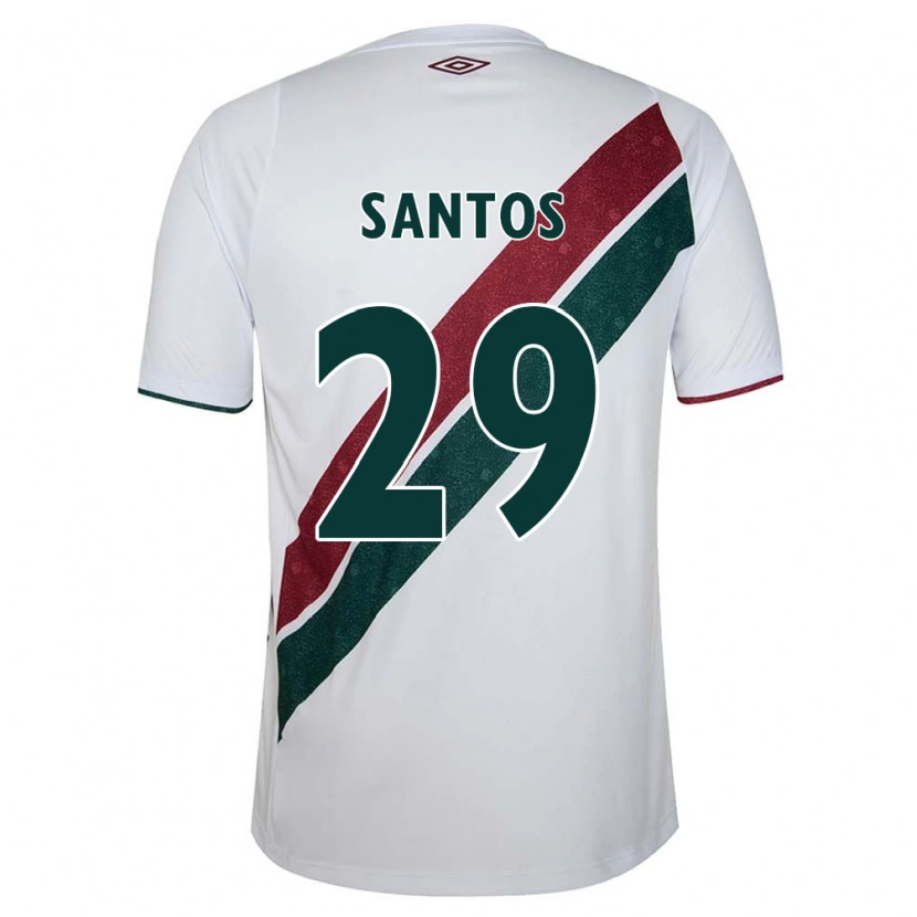 Danxen Męski Thiago Santos #29 Zielony Bordowy Biały Wyjazdowa Koszulka 2025/26 Koszulki Klubowe