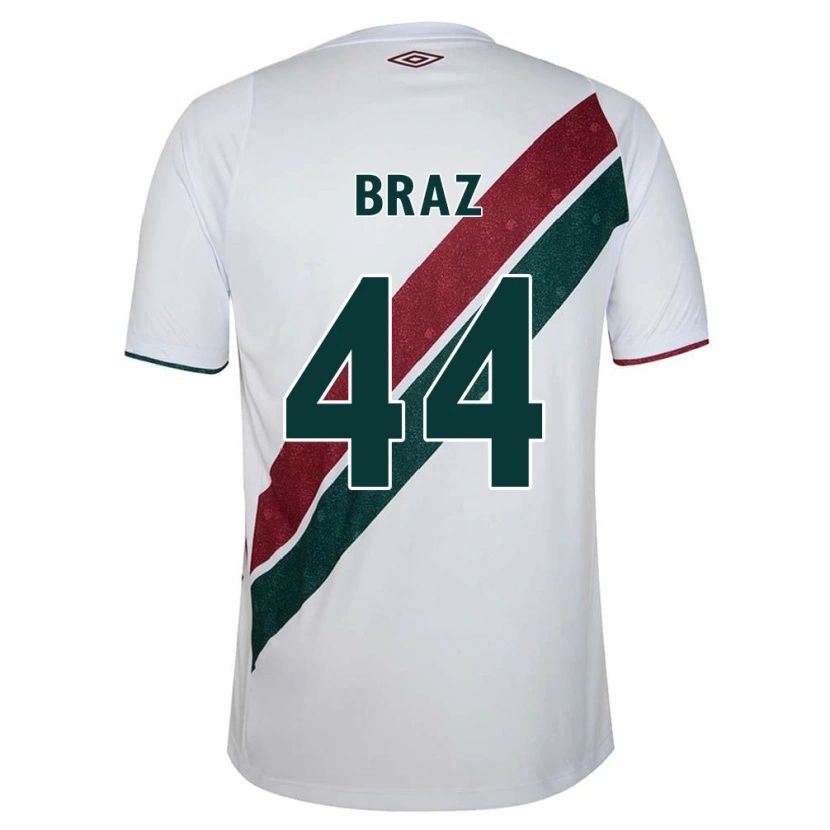 Danxen Męski David Braz #44 Zielony Bordowy Biały Wyjazdowa Koszulka 2025/26 Koszulki Klubowe