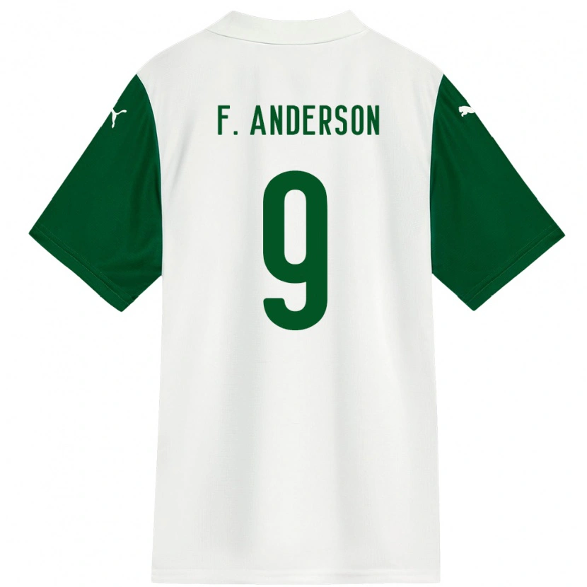 Danxen Męski Felipe Anderson #9 Zielony Biały Wyjazdowa Koszulka 2025/26 Koszulki Klubowe
