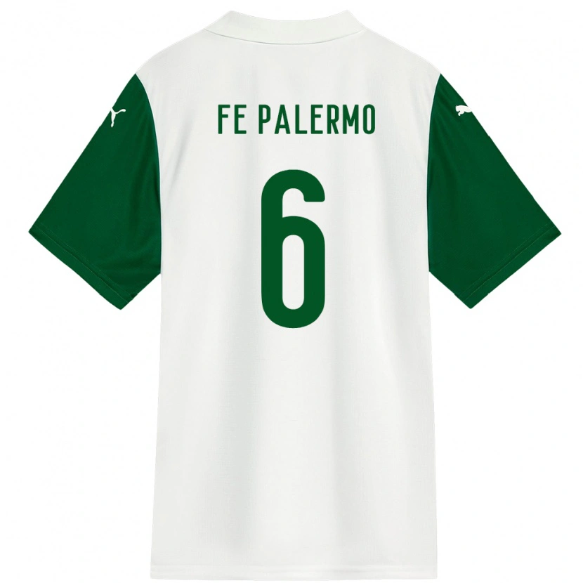 Danxen Męski Fe Palermo #6 Zielony Biały Wyjazdowa Koszulka 2025/26 Koszulki Klubowe