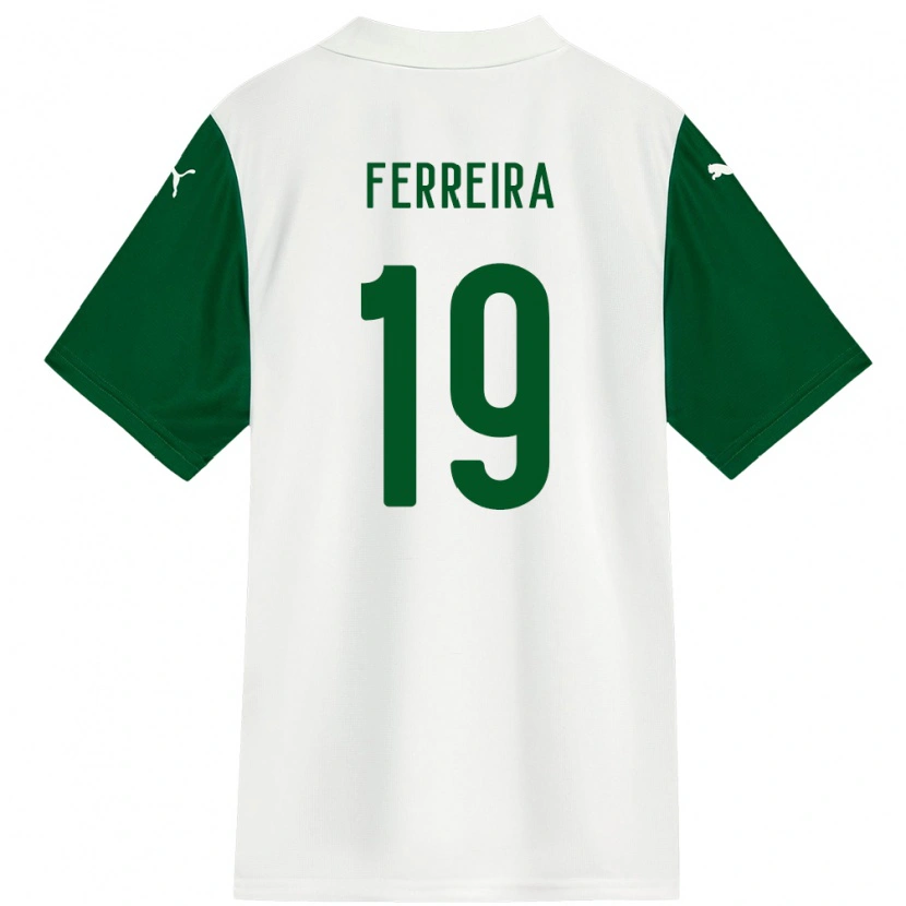 Danxen Męski Letícia Ferreira #19 Zielony Biały Wyjazdowa Koszulka 2025/26 Koszulki Klubowe