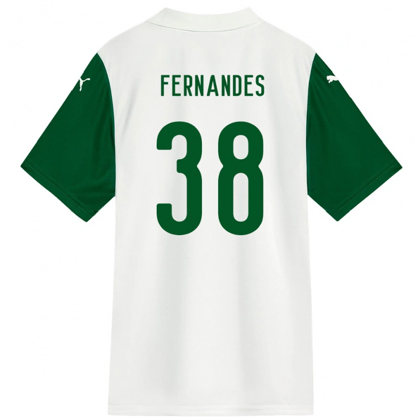 Danxen Męski Matheus Fernandes #38 Zielony Biały Wyjazdowa Koszulka 2025/26 Koszulki Klubowe