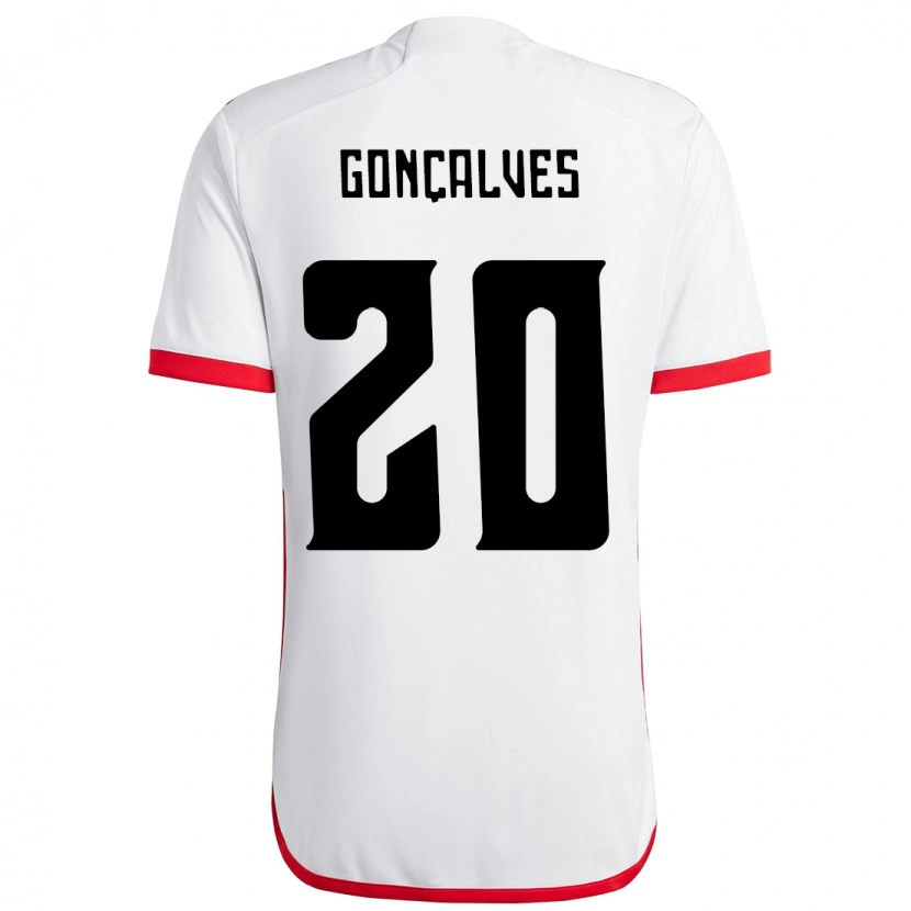 Danxen Męski Matheus Gonçalves #20 Czerwony Czarny Wyjazdowa Koszulka 2025/26 Koszulki Klubowe