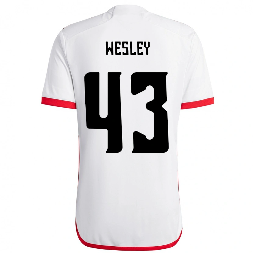 Danxen Męski Wesley #43 Czerwony Czarny Wyjazdowa Koszulka 2025/26 Koszulki Klubowe