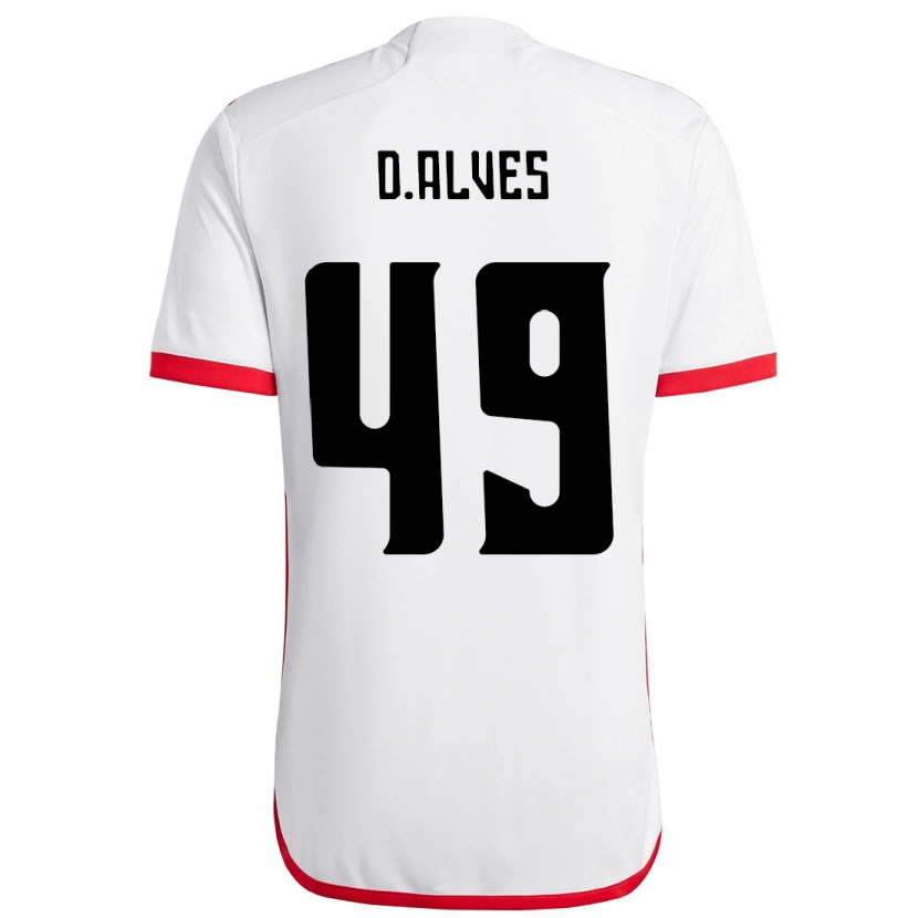 Danxen Męski Dyogo Alves #49 Czerwony Czarny Wyjazdowa Koszulka 2025/26 Koszulki Klubowe