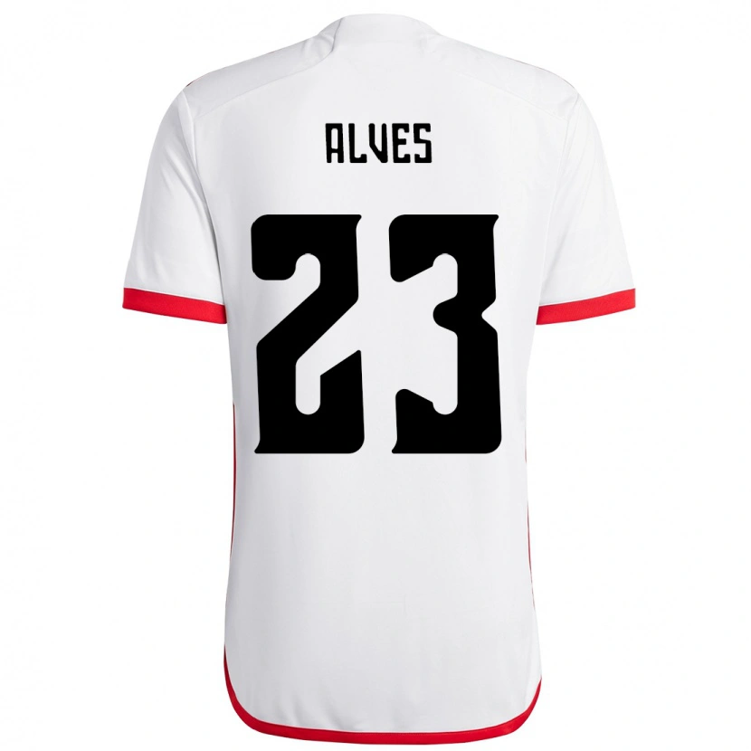 Danxen Męski Karol Alves #23 Czerwony Czarny Wyjazdowa Koszulka 2025/26 Koszulki Klubowe