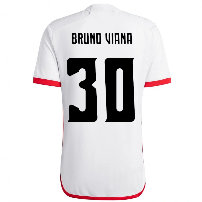 Danxen Męski Bruno Viana #30 Czerwony Czarny Wyjazdowa Koszulka 2025/26 Koszulki Klubowe