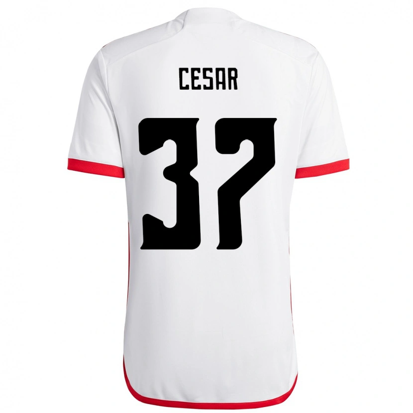 Danxen Męski Cesar #37 Czerwony Czarny Wyjazdowa Koszulka 2025/26 Koszulki Klubowe