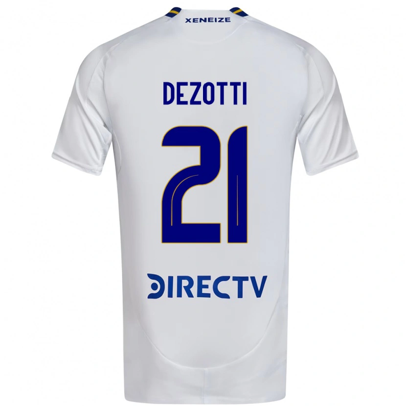 Danxen Męski Martina Dezotti #21 Królewski Niebieski Żółty Wyjazdowa Koszulka 2025/26 Koszulki Klubowe