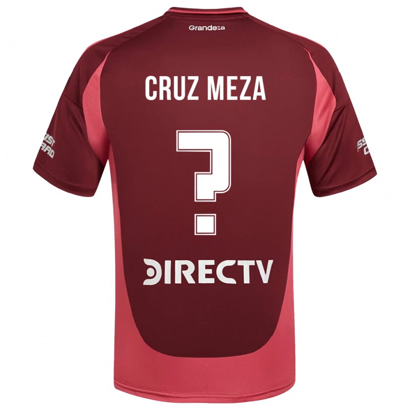 Danxen Męski Juan Cruz Meza #0 Biały Czerwony Wyjazdowa Koszulka 2025/26 Koszulki Klubowe