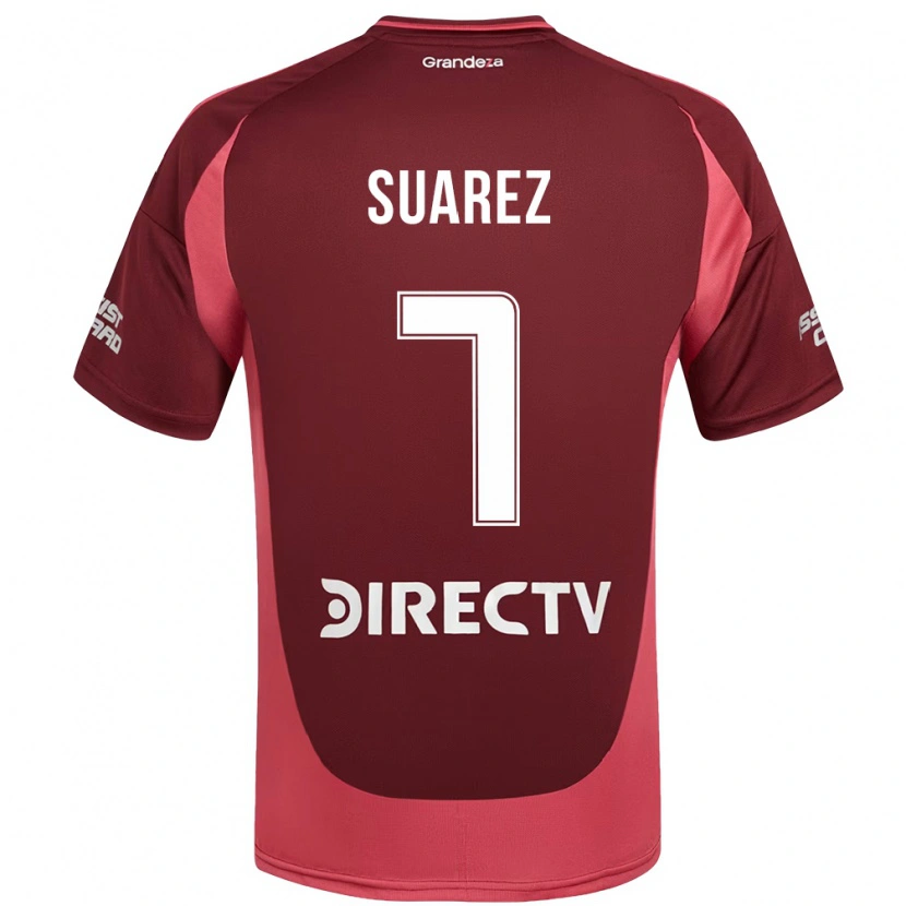 Danxen Męski Matias Suarez #7 Biały Czerwony Wyjazdowa Koszulka 2025/26 Koszulki Klubowe