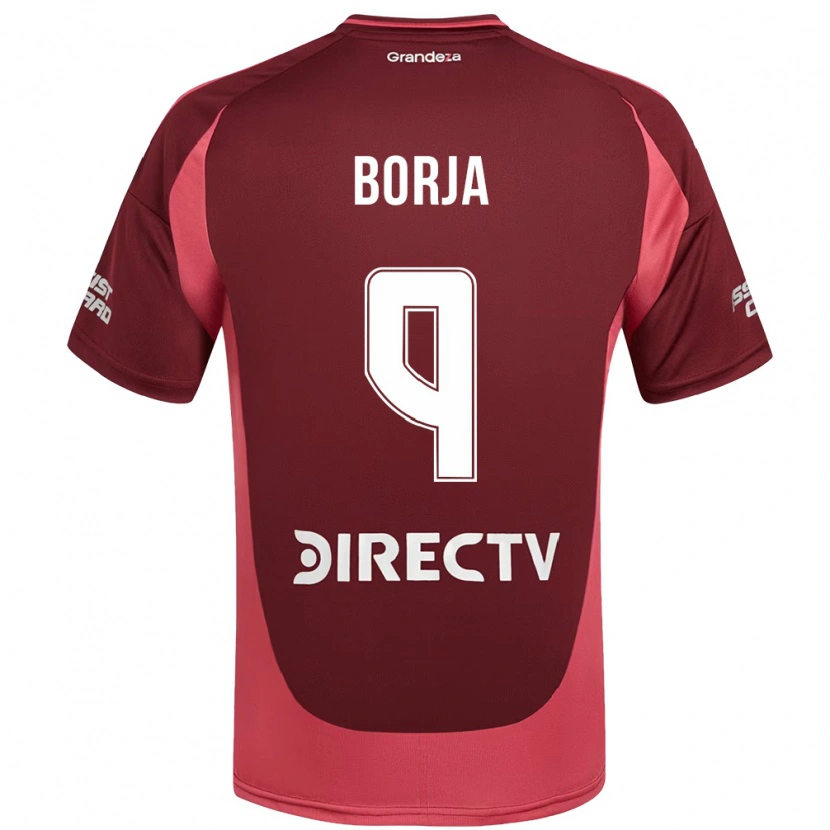 Danxen Męski Miguel Borja #9 Biały Czerwony Wyjazdowa Koszulka 2025/26 Koszulki Klubowe