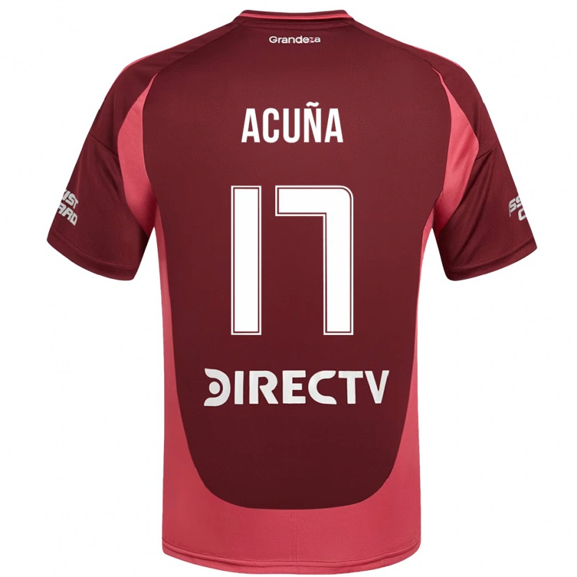 Danxen Męski Ayelén Acuña #17 Burgundzki Magenta Wyjazdowa Koszulka 2025/26 Koszulki Klubowe