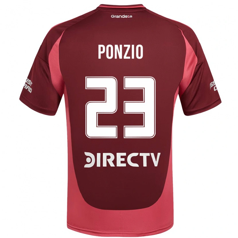 Danxen Męski Leonardo Ponzio #23 Biały Czerwony Wyjazdowa Koszulka 2025/26 Koszulki Klubowe