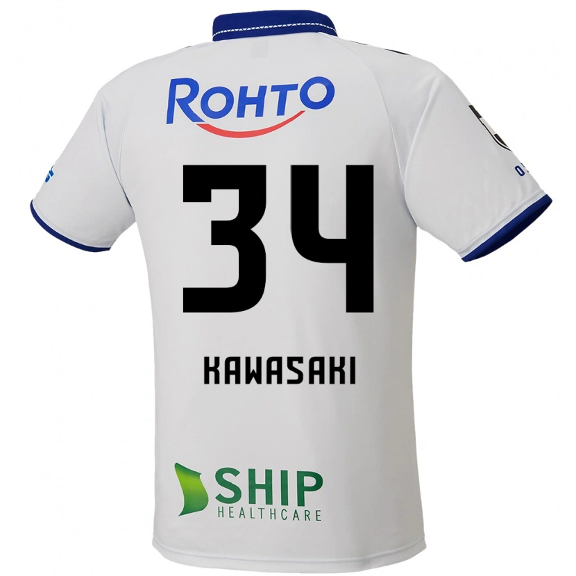 Danxen Męski Shuhei Kawasaki #34 Niebieski Biały Czarny Wyjazdowa Koszulka 2025/26 Koszulki Klubowe