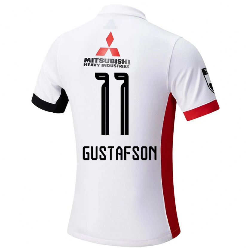 Danxen Męski Samuel Gustafson #11 Czerwony Biały Wyjazdowa Koszulka 2025/26 Koszulki Klubowe