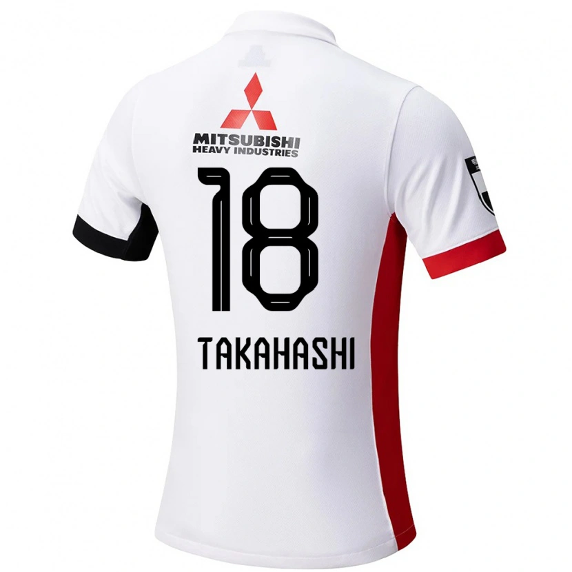 Danxen Męski Toshiki Takahashi #18 Czerwony Biały Wyjazdowa Koszulka 2025/26 Koszulki Klubowe