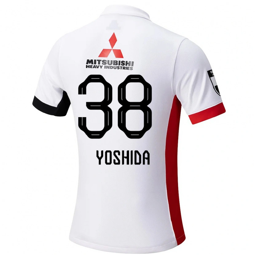 Danxen Męski Masanobu Yoshida #38 Czerwony Biały Wyjazdowa Koszulka 2025/26 Koszulki Klubowe