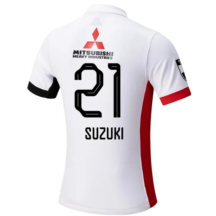 Danxen Męski Sawako Suzuki #21 Czerwony Biały Wyjazdowa Koszulka 2025/26 Koszulki Klubowe