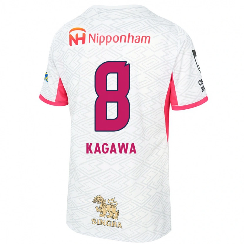 Danxen Męski Shinji Kagawa #8 Sakura Różowy Biały Wyjazdowa Koszulka 2025/26 Koszulki Klubowe